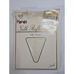 Vintage Hanes Pantyhose Womens E-F Silk Reflections Style 733 Silky Vine Seam